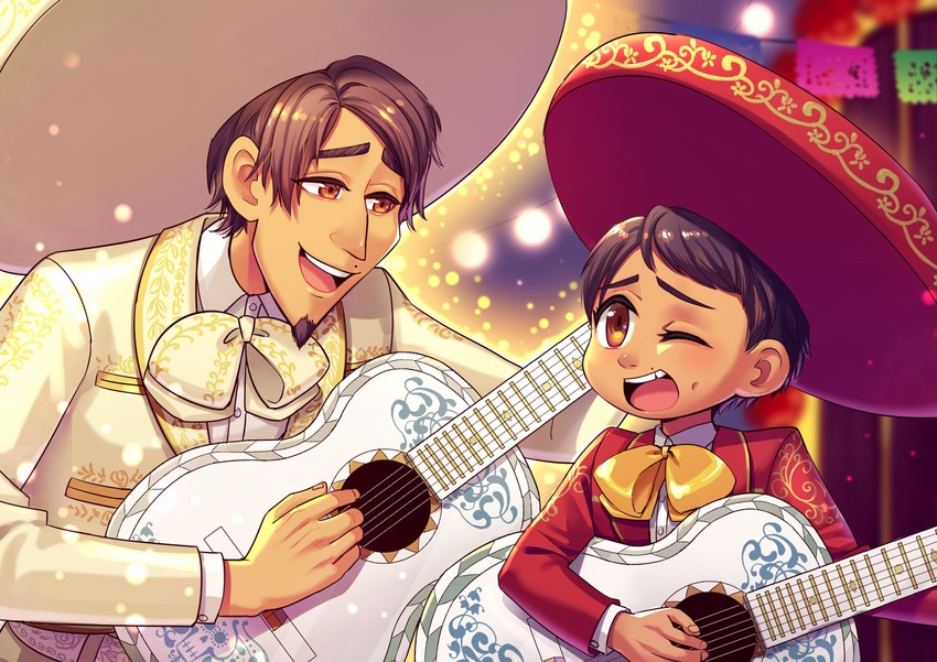 hector rivera and miguel rivera (coco) drawn by elemoncake