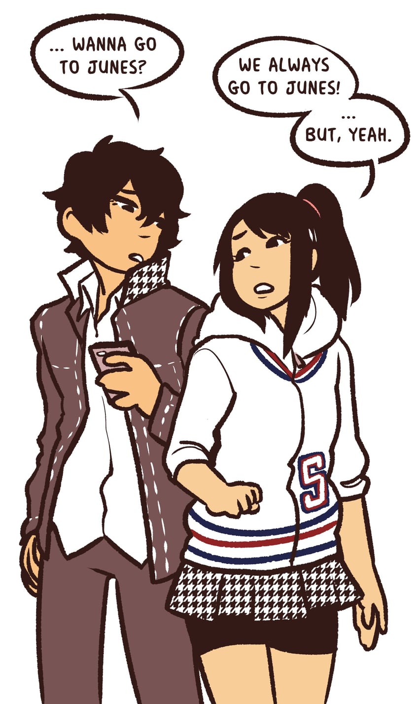 amamiya ren and suzui shiho (persona and 1 more) drawn by yyormgen