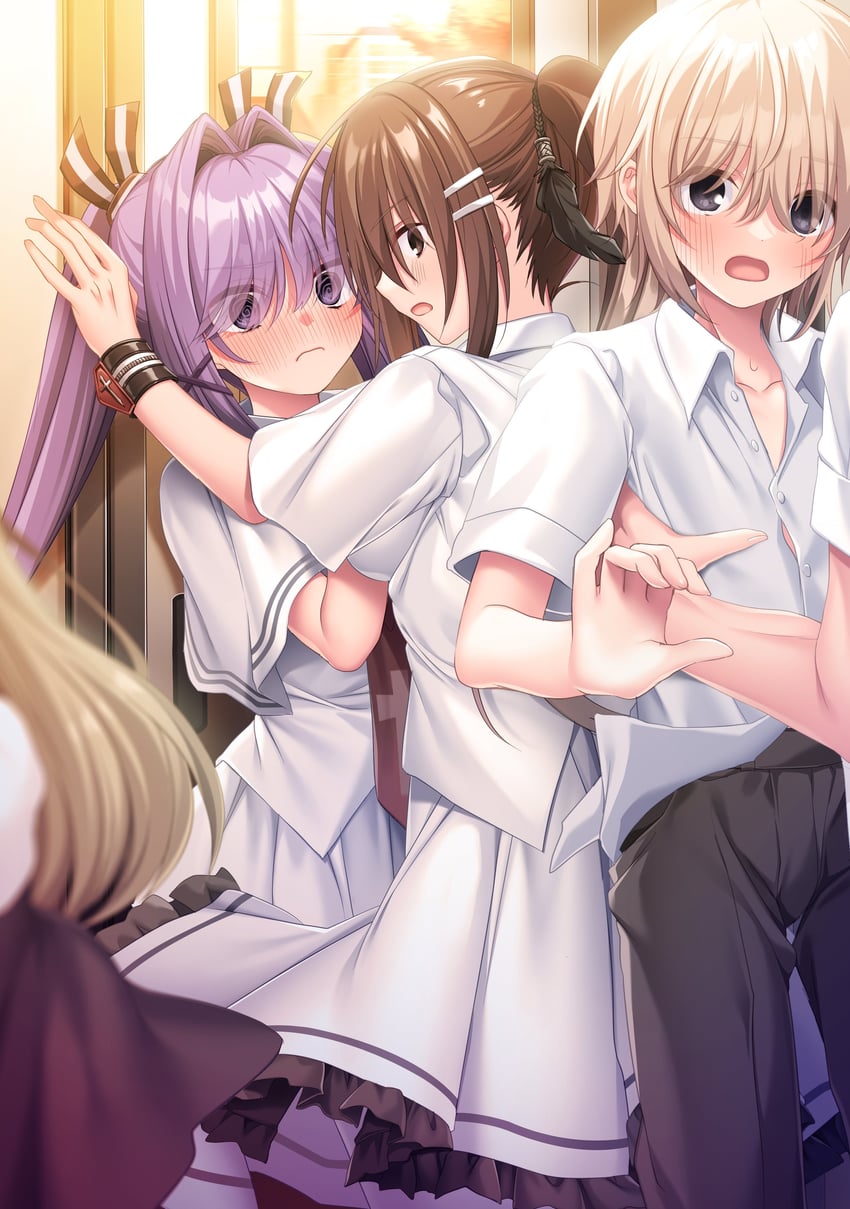 minakami yuki, natsume kei, and wakatsuki kagami (subarashiki hibi and 1 more) drawn by pyuchi