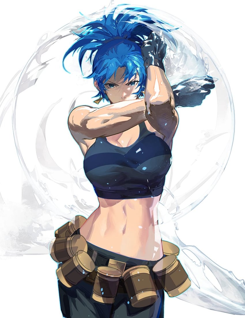 leona heidern (the king of fighters and 1 more) drawn by cofffee