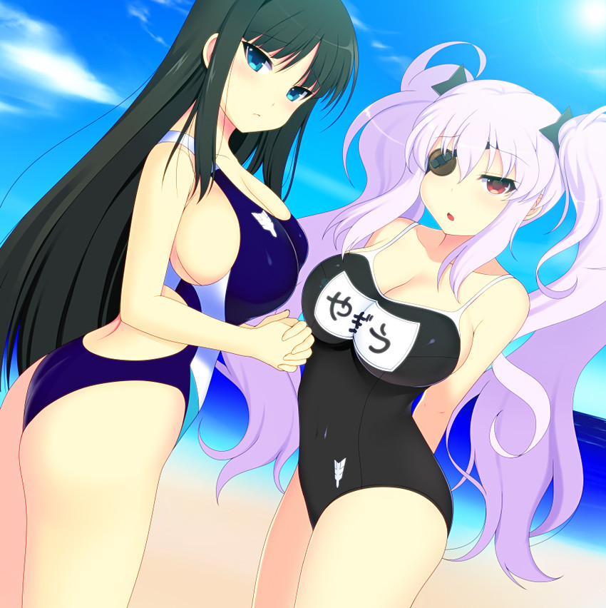ikaruga and yagyu (senran kagura and 1 more) drawn by kyoku_tou