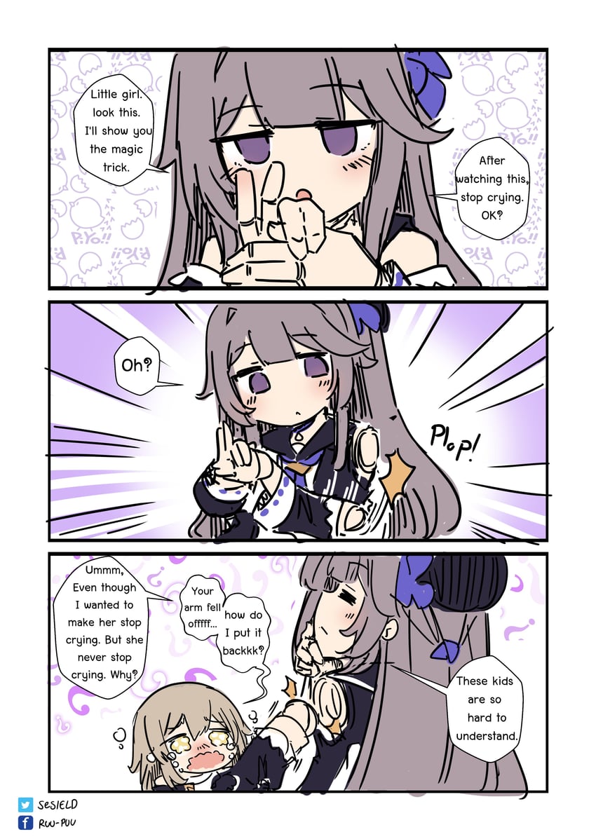 trailblazer, stelle, and herta (honkai and 1 more) drawn by sesield