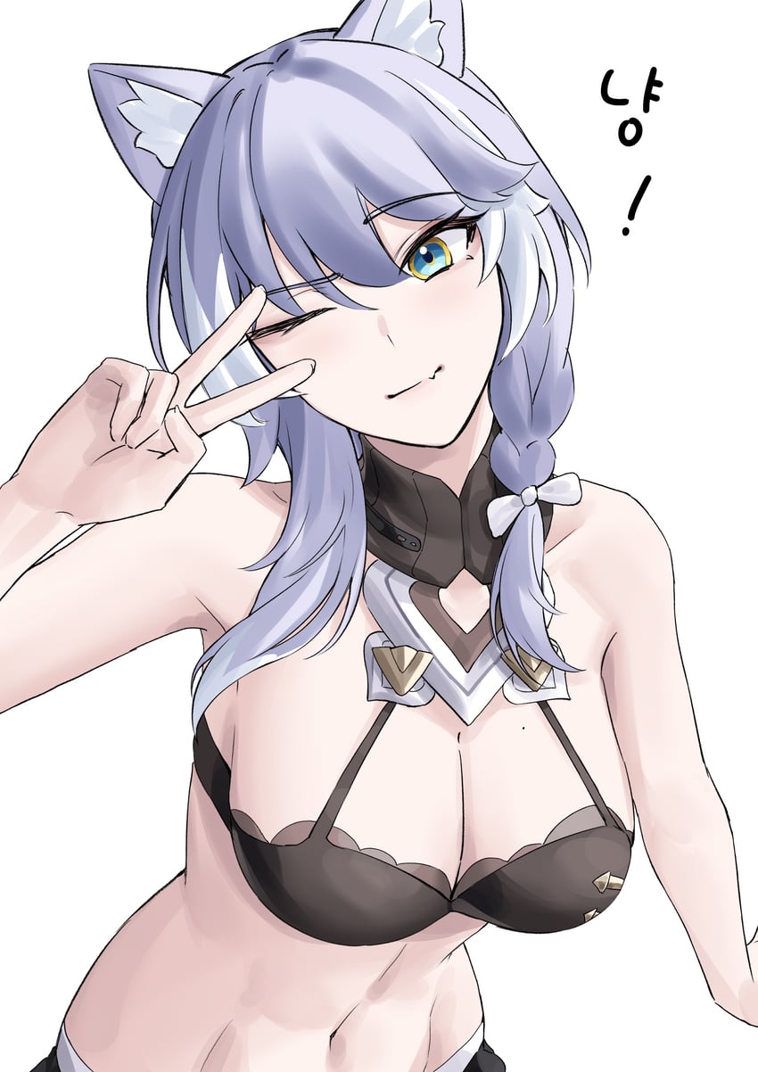 cipher and pardofelis (honkai and 2 more) drawn by pyeong_il