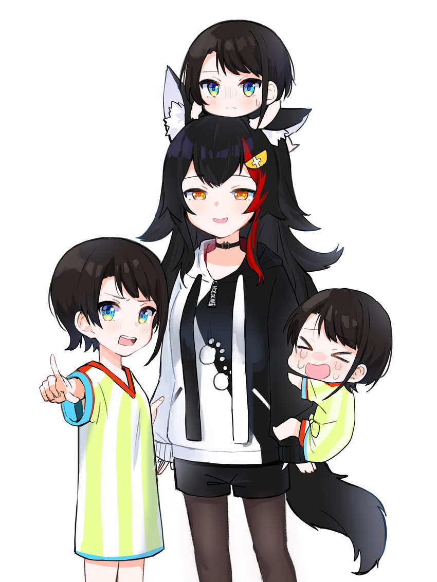 ookami mio and oozora subaru (hololive) drawn by kirome_toru_2