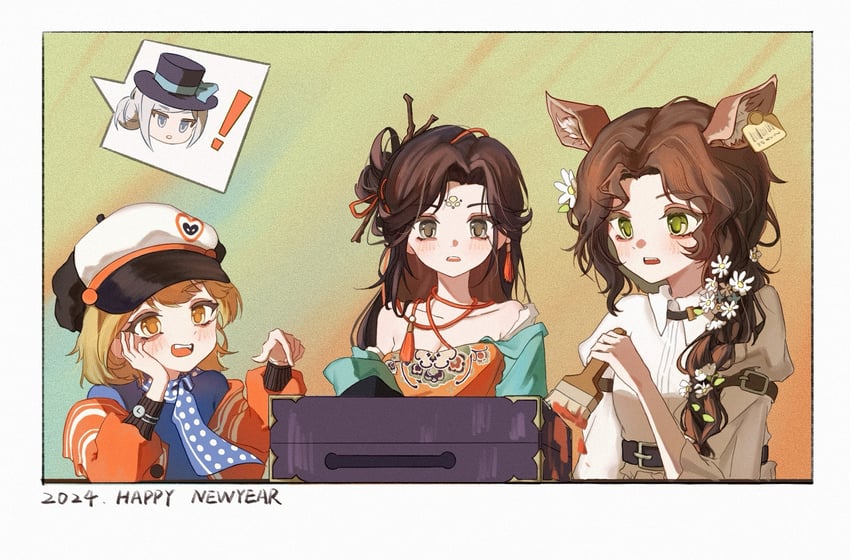 vertin, regulus, jessica, and jiu niangzi (reverse:1999) drawn by mokara
