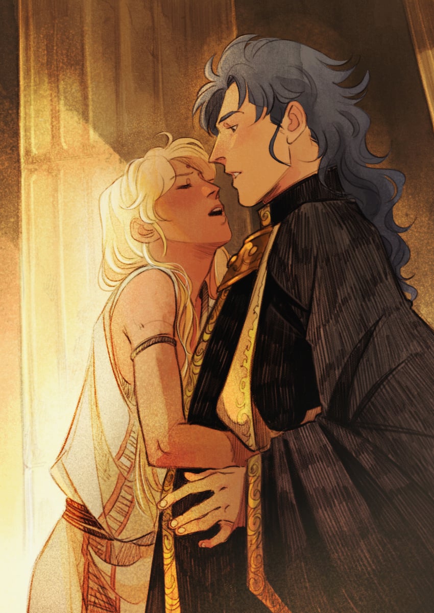 virgo shaka and gemini saga (saint seiya) drawn by ameliecausse