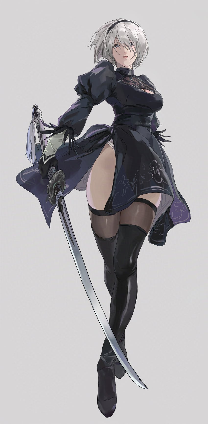 2b (nier and 1 more) drawn by darao_(daradara_suyaaa)