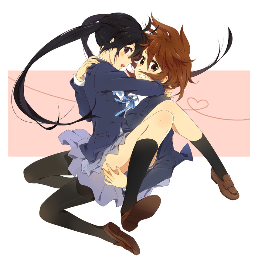 nakano azusa and hirasawa yui (k-on!) drawn by karuha