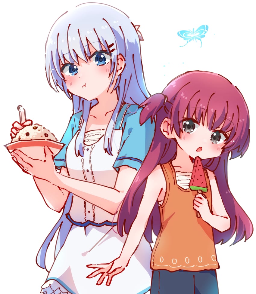 naruse shiroha and katou umi (summer pockets) drawn by nyaa_(nnekoron)
