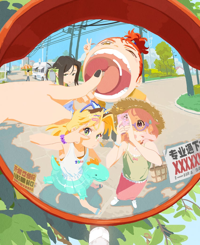 luo meimei, zhang zilong, shi chunlan, and song na (one less chopstick band) drawn by troka