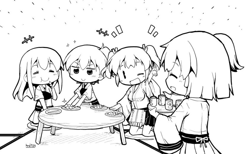 kaga, akagi, souryuu, and hiryuu (kantai collection) drawn by herada_mitsuru