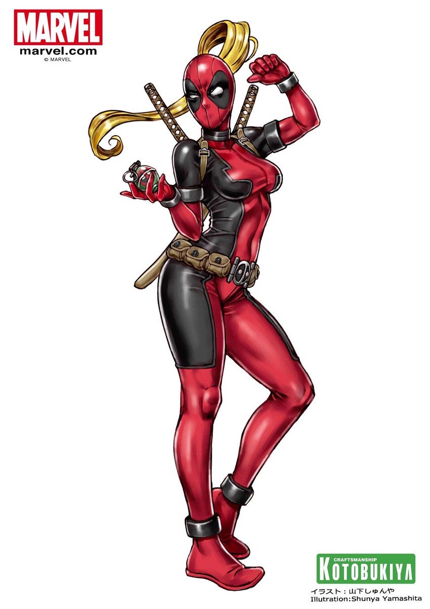 lady deadpool and wanda wilson (marvel and 2 more) drawn by yamashita_shun'ya