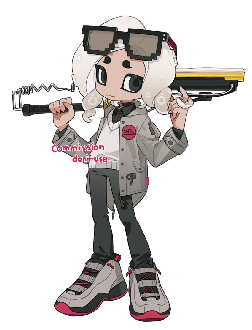 octoling player character and octoling girl (splatoon and 1 more) drawn by bbvvwow