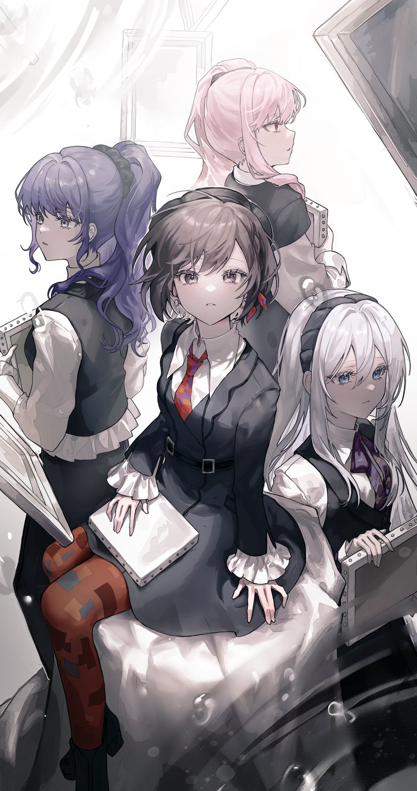 asahina mafuyu, shinonome ena, akiyama mizuki, and yoisaki kanade (project sekai) drawn by someang