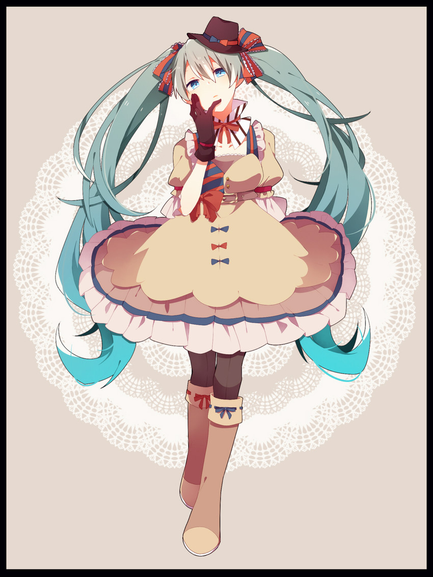 hatsune miku and ennui heiwa miku (vocaloid) drawn by ponita