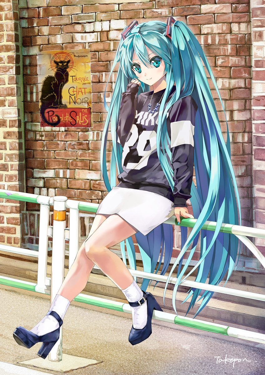 hatsune miku (vocaloid and 1 more) drawn by takepon1123