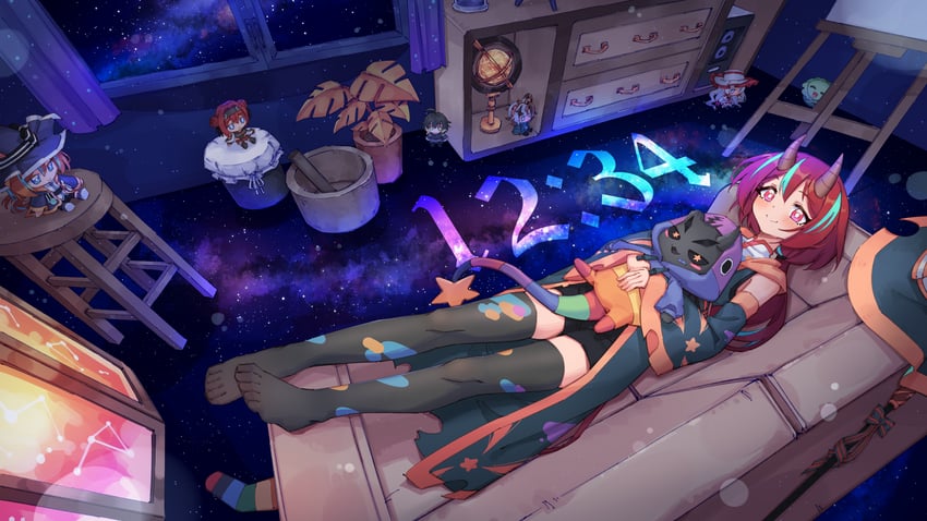 meteora and awas (indie virtual youtuber) drawn by rune_(dualhart)