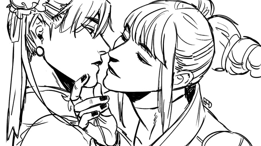 chun-li and han juri (street fighter and 1 more) drawn by efd