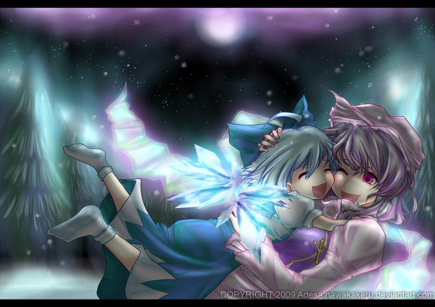 cirno and letty whiterock (touhou) drawn by adesa