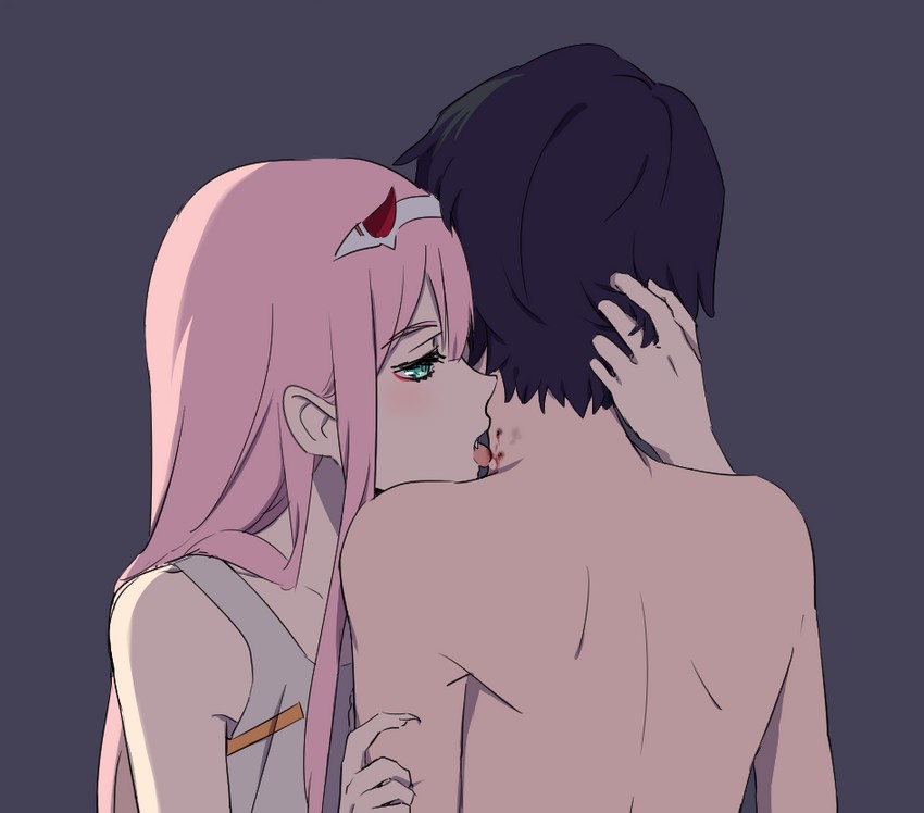 zero two and hiro (darling in the franxx) drawn by k_016002