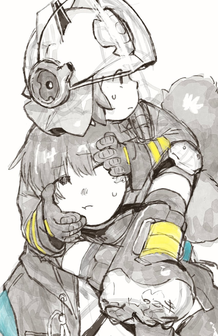 doctor, male doctor, and shaw (arknights) drawn by buffalo_iinkai