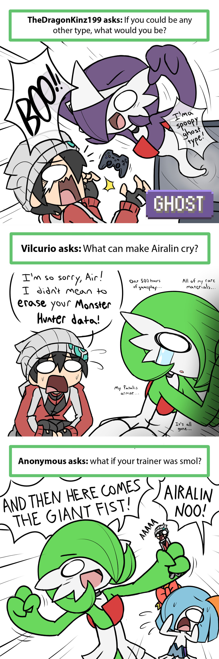 gardevoir, kirlia, airalin, serene, and alan noir (pokemon and 2 more) drawn by rakkuguy