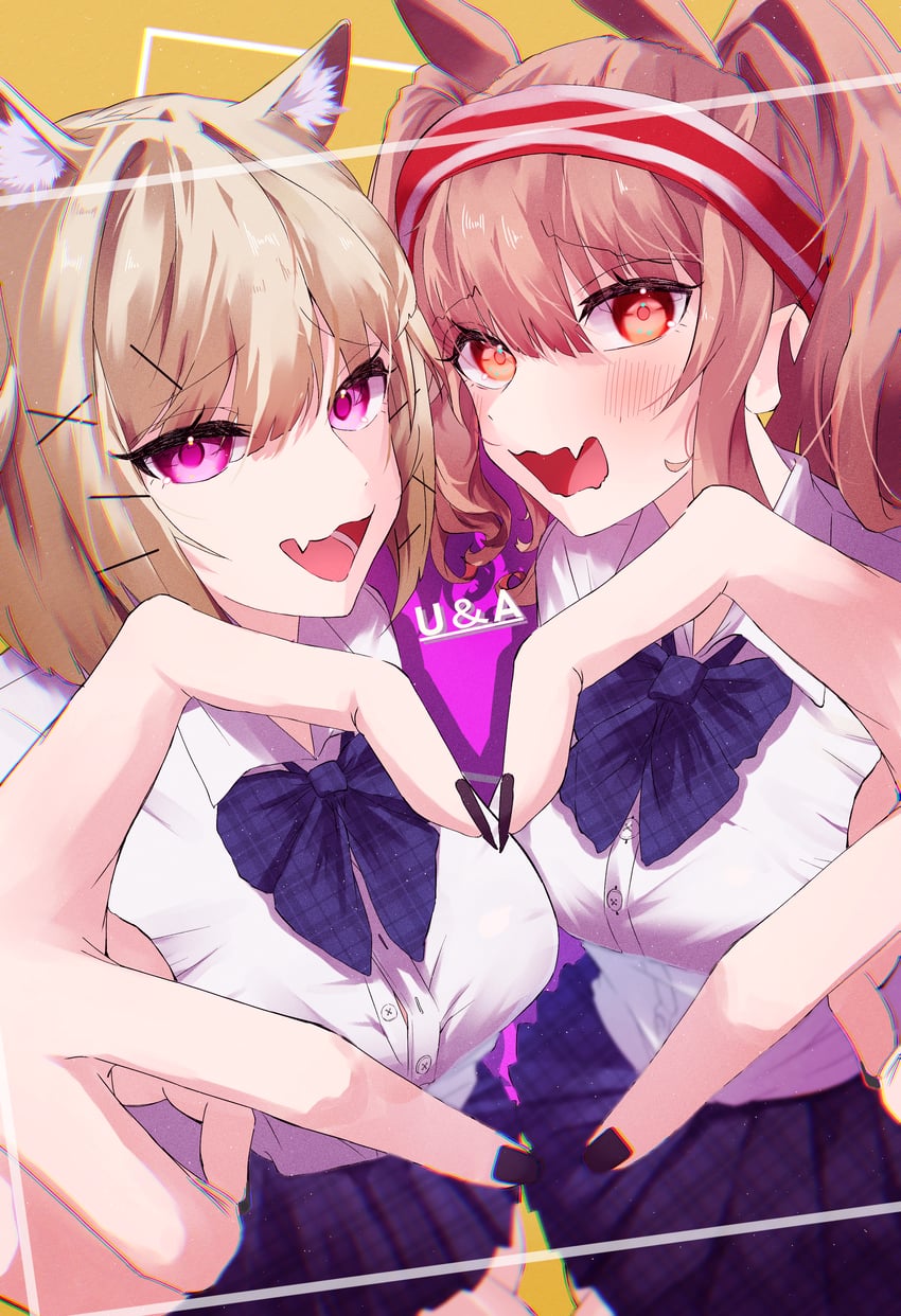 angelina and utage (arknights) drawn by yashiro_3108