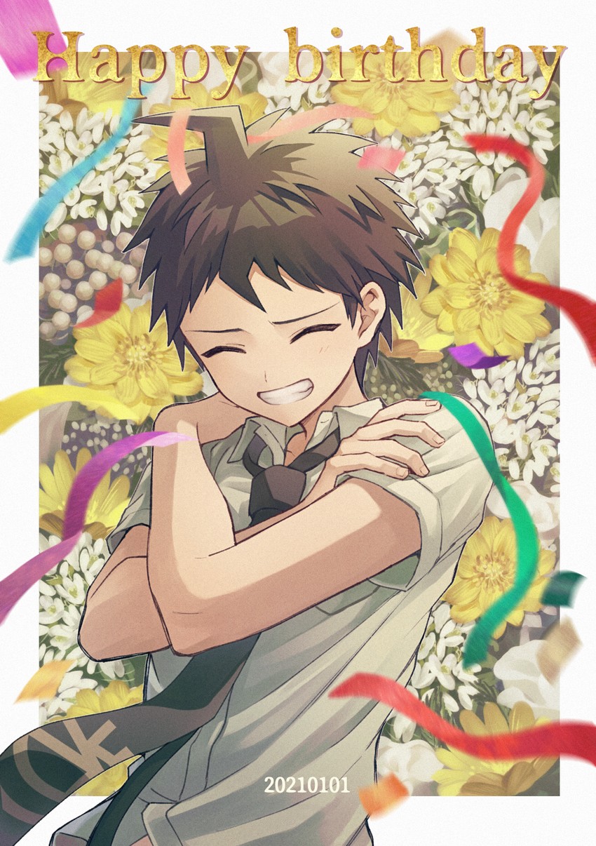 hinata hajime (danganronpa and 1 more) drawn by haizai