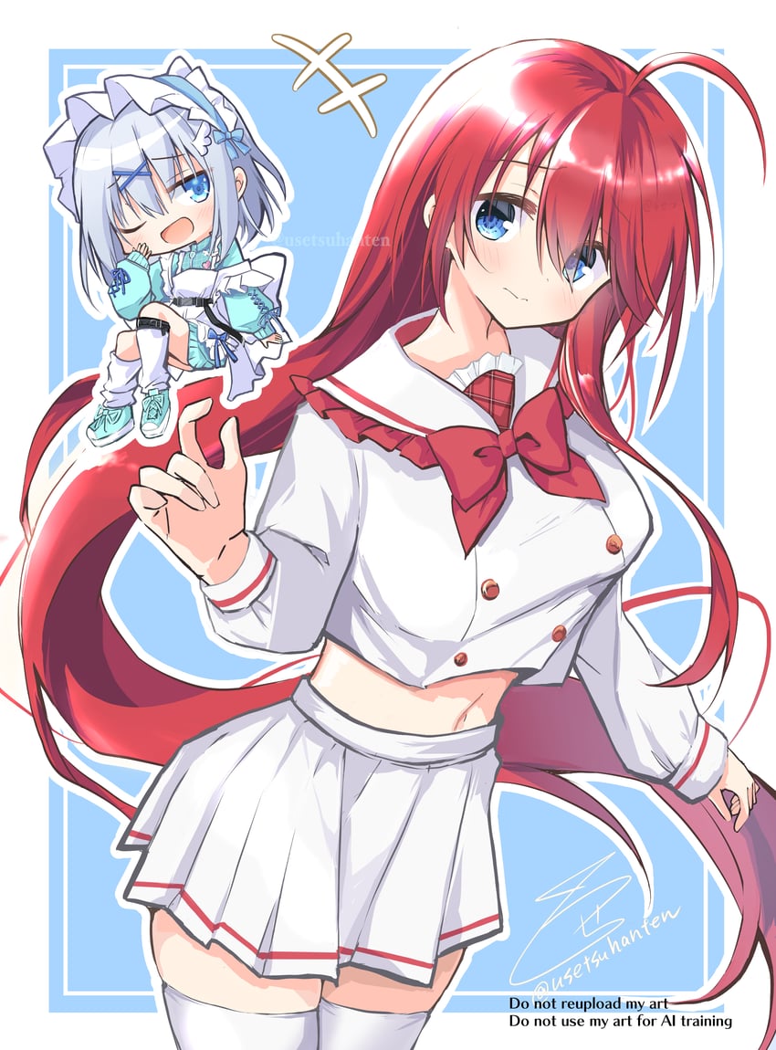 shirahato inori and okihi kanae (kamisama choose! sensei onna no ko niatteru yo!) drawn by usetsusakon2