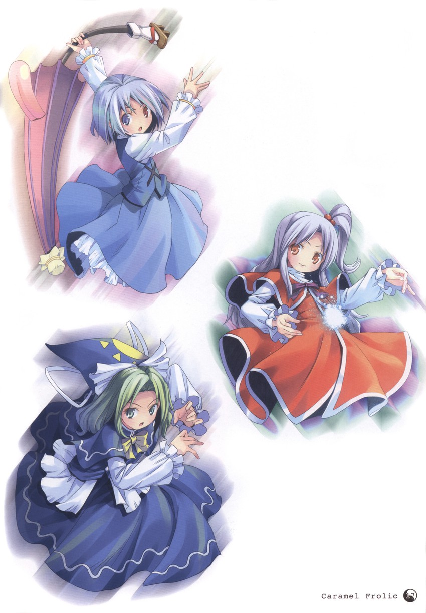 tatara kogasa, shinki, and mima (touhou) drawn by pop_(electromagneticwave)