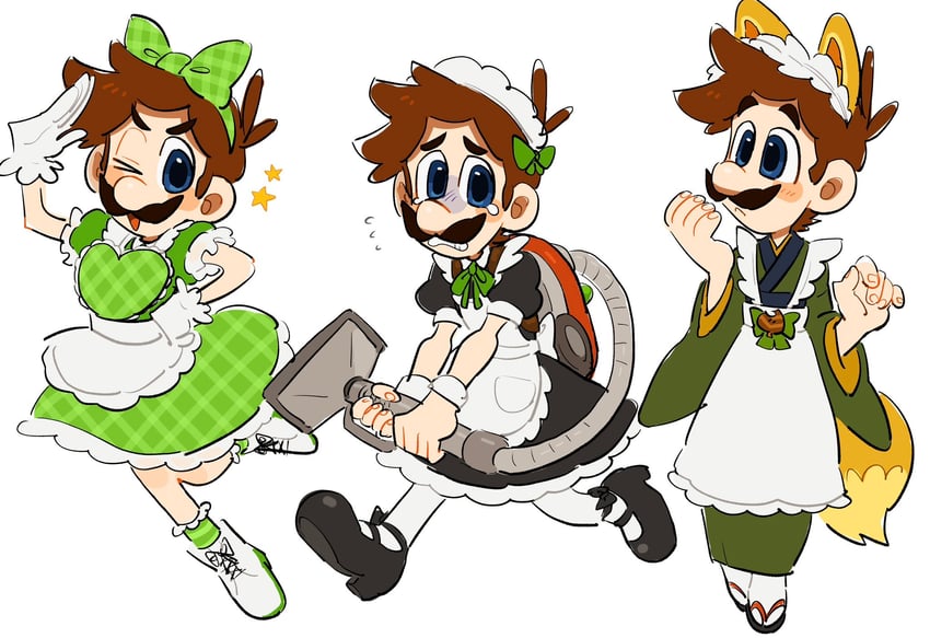 luigi (mario and 1 more) drawn by mimimi_(mimimim9999)