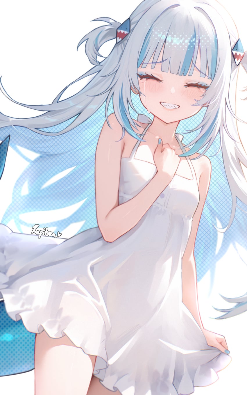 gawr gura (hololive and 1 more) drawn by rafi_(rafitea)