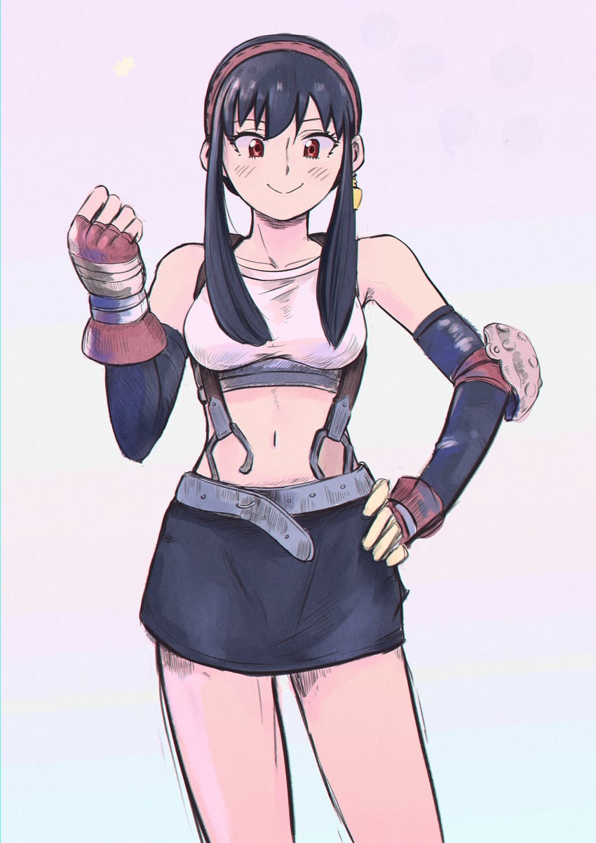tifa lockhart and yor briar (final fantasy and 2 more) drawn by hugo_artist