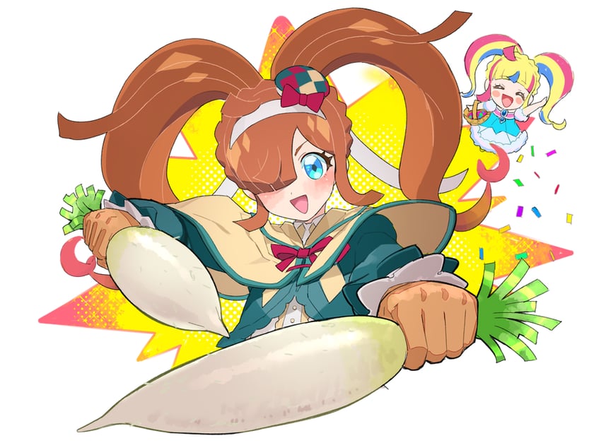 nijinosaki dia and daia (pretty series and 1 more) drawn by moudoku_(decopon3rd)
