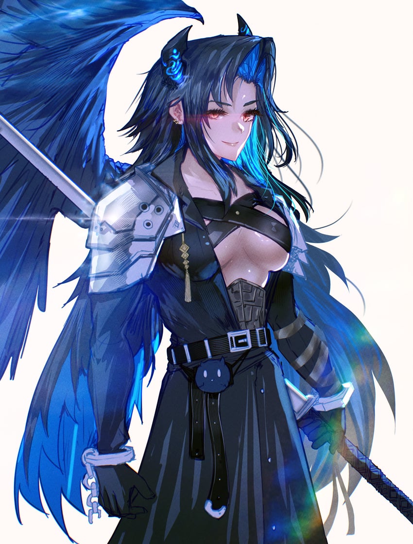 nerissa ravencroft, sephiroth, and jailbird (hololive and 3 more) drawn by advarcher