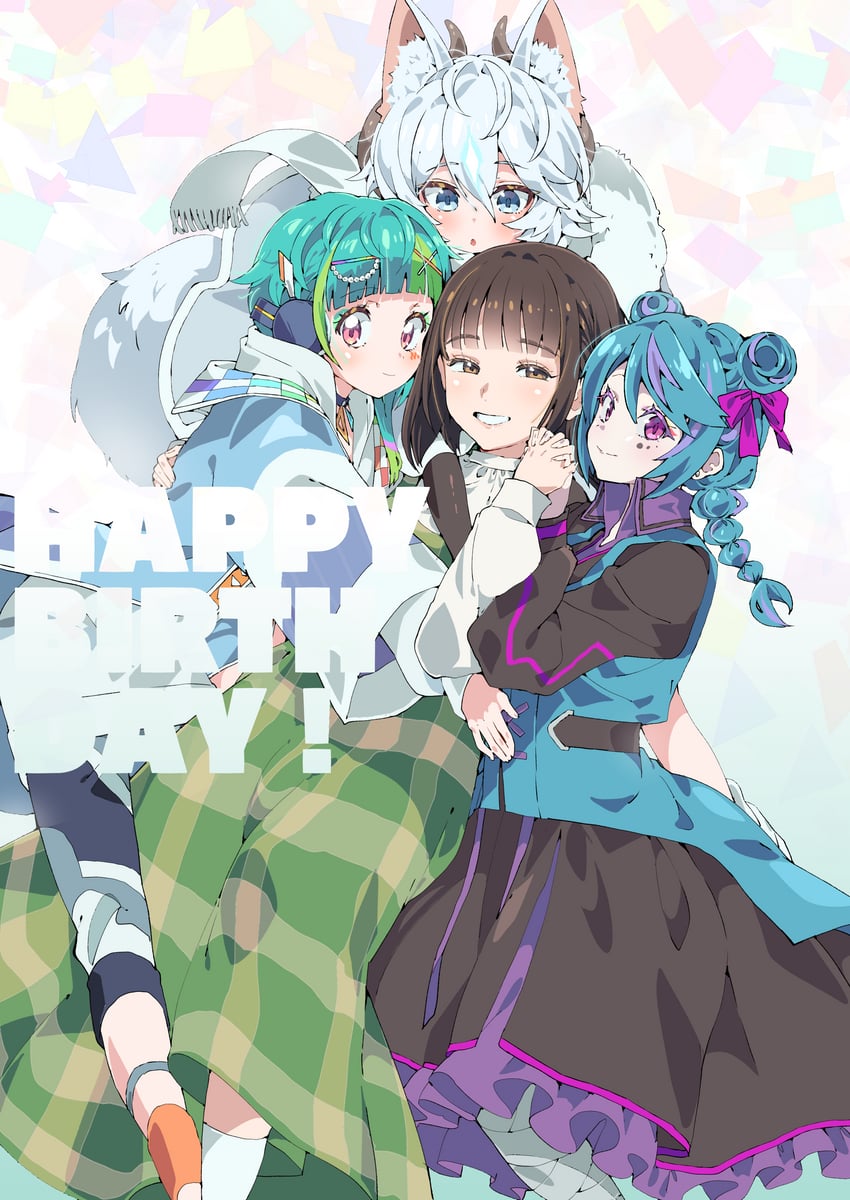 omega auru, fujidera minori, akine emi, and white snow (real life and 4 more) drawn by tsujii_luki