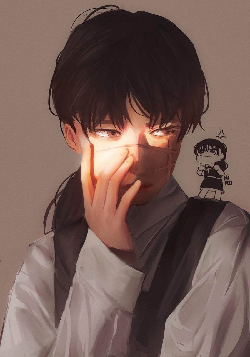 yoru and mitaka asa (chainsaw man) drawn by niroxin