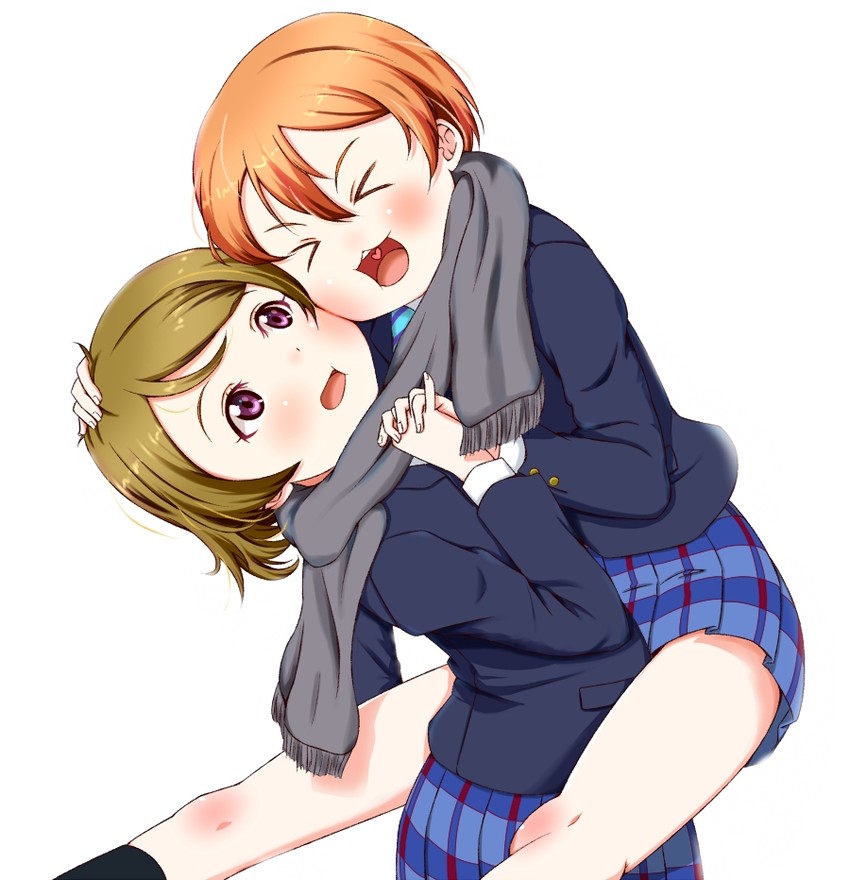 hoshizora rin and koizumi hanayo (love live! and 1 more) drawn by skull573