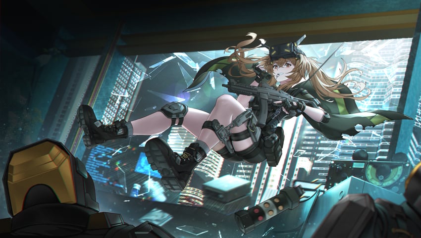 ump9 and lenna (girls' frontline and 1 more) drawn by lan_liyu_renzi
