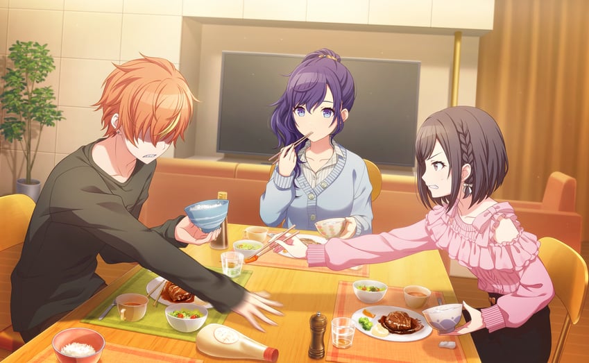 asahina mafuyu, shinonome ena, and shinonome akito (project sekai) drawn by colorful_palette