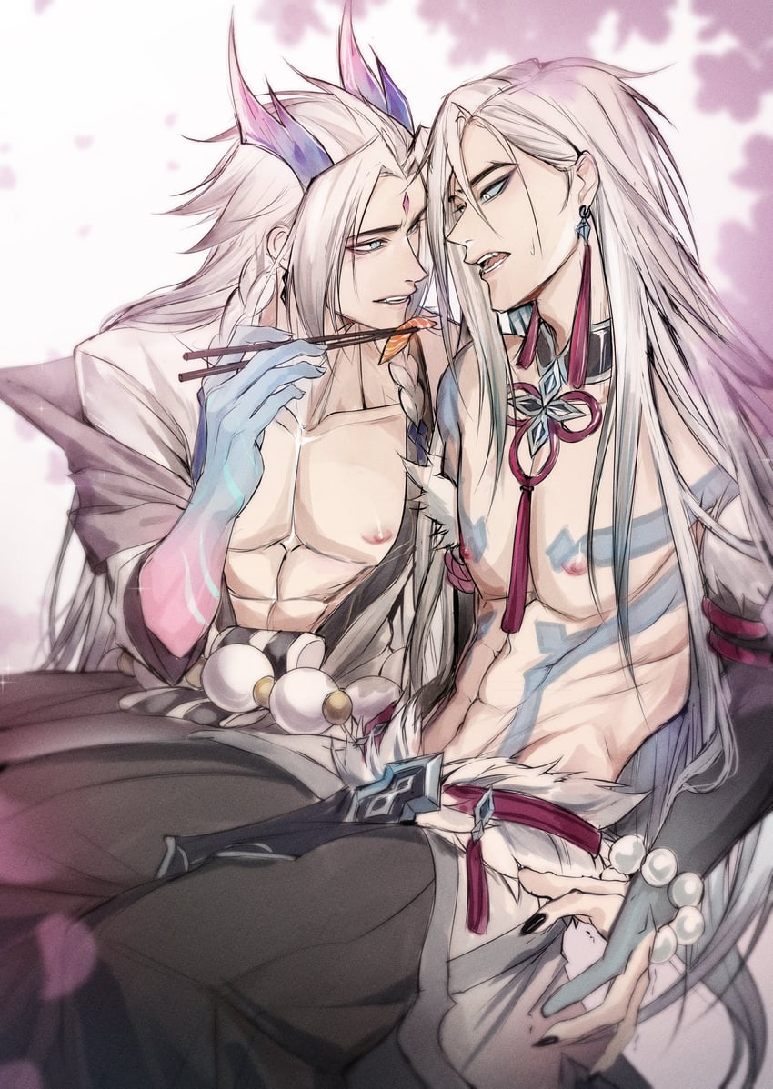 kayn, yone, spirit blossom yone, and shadow assassin kayn (league of legends) drawn by zyrophin