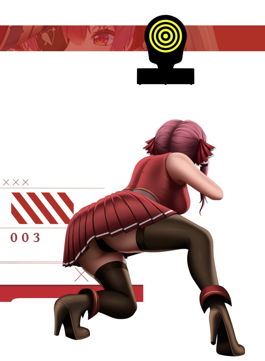 houshou marine (hololive and 1 more) drawn by blackcapbandit