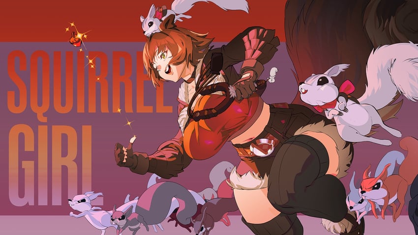 squirrel girl and tippy-toe (marvel and 1 more) drawn by mintbreak