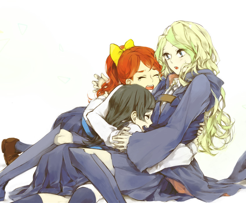 diana cavendish, barbara parker, and hanna england (little witch academia) drawn by kakmxxxny06