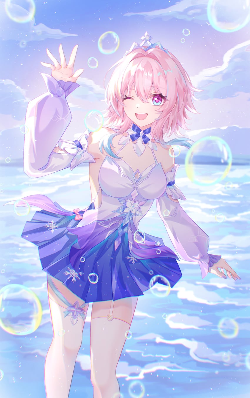march 7th (honkai and 1 more) drawn by aqinorz