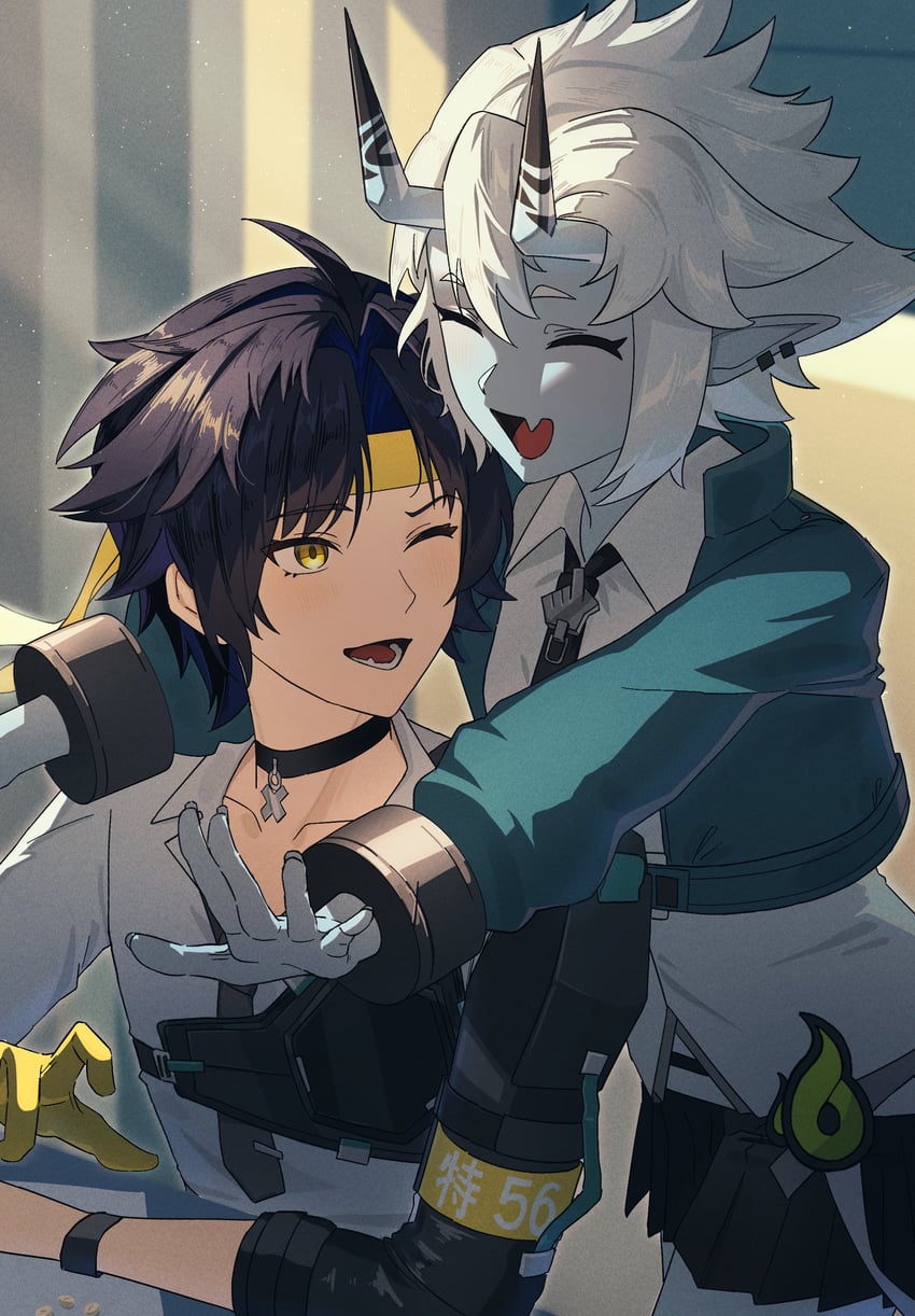 soukaku and asaba harumasa (zenless zone zero) drawn by suzutanicomi
