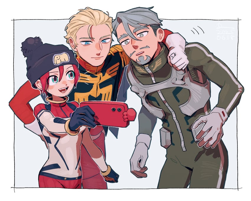 amate yuzuriha, char aznable, and challia bull (gundam and 1 more) drawn by erm_nkcn