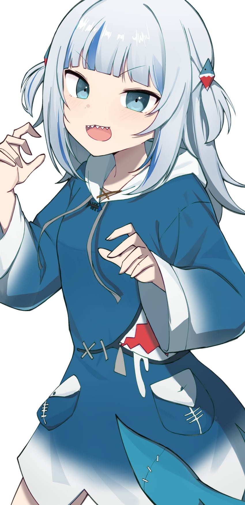 gawr gura (hololive and 1 more) drawn by lil_monster_(zbuta_turatan)