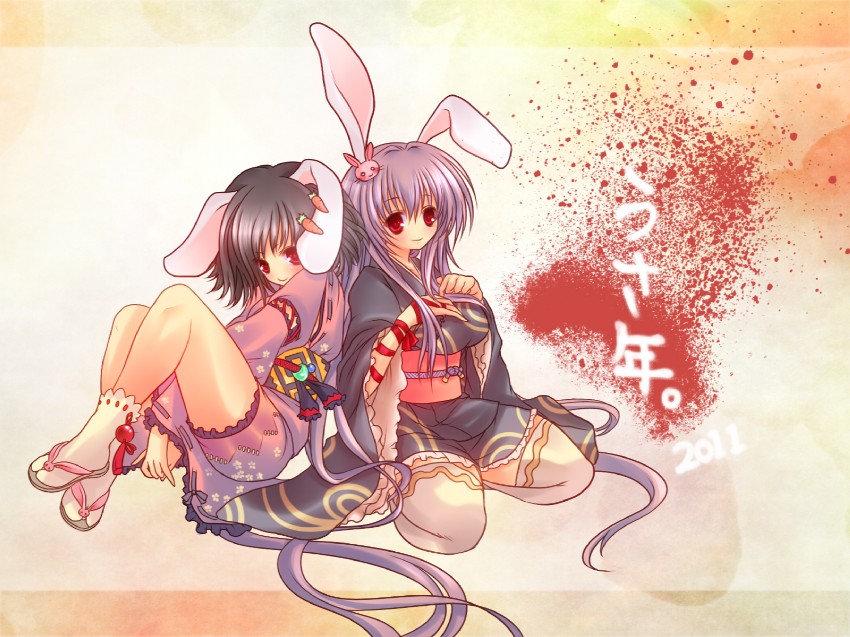 reisen udongein inaba and inaba tewi (touhou) drawn by maryquant