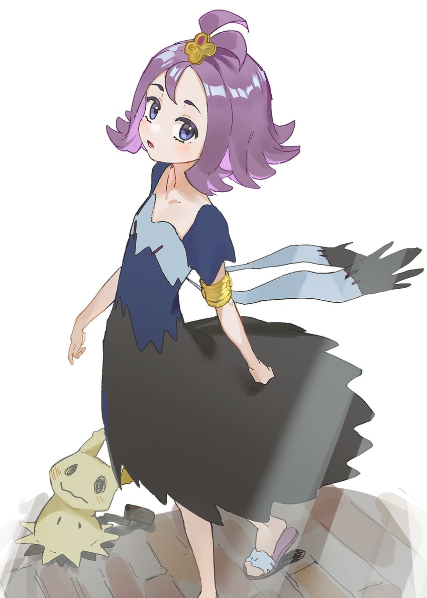 mimikyu and acerola (pokemon and 1 more) drawn by kurobeko_(kur0bek0)
